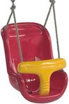 WICKEY Baby Swing seat Bipartite, Child Swing with Safety Feature, Safety Belt, red-Yellow