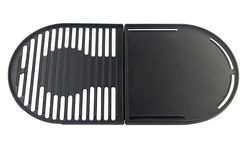 Derurizy Cast Iron Cooking Griddle and Grill Grates Replacement Parts for Coleman Roadtrip Swaptop Grills LX LXE LXX, 2 Pack Grill Grids Grates Parts