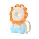 Baby Head Protector Backpack,Toddler Baby Head Protection Cushion,Adjustable Baby Safety Head Protection Backpack Cushion,Gift for Child Walker Headrest (Orange-Lion)