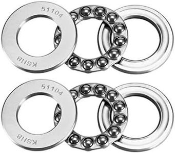 uxcell 51104 Thrust Ball Bearings 20mm x 35mm x 10mm Chrome Steel ABEC3 Single Row Roller 2pcs