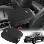 INTGET Car Center Console Cover for 2020 2021 2022 2023 Jeep Gladiator Wrangler JL JLU 2018 2019 Armrest Cover Pad Accessories for Gladiator Wrangler JL Sahara Sport Rubicon Unlimited Console Cover