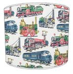 Cath Kidston Steam Engine Trains Locomotive Lampshade for A Ceiling Light in 3 Sizes - Free Personalisation