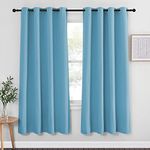 NICETOWN Window Curtains - Kids Curtain Panel Boys Drape Grommet Top for Bedroom/Living Room (W52 x L72 Inch, 1 PC, Teal Blue)