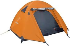 Winterial Three Person Tent. Lightweight 3 Season Tent with Rainfly. 3 Person Tent 4.4lbs, Stakes, Poles and Guylines Included. Camping, 3 Man Hiking and Backpacking Tent, Orange