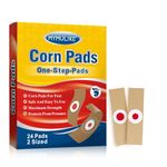 Corn Removal Pads, 24 Count MYMULIKE Corn Plasters Relief Corn Pain, Corn Cushions for Feet, Hand, Toe for Feet Care and Wart Remover Corn Pads Foot Care