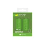 2 x C Rechargeable 3000mAh ReCyko+ Batteries | Up To 1000 Charges Per Battery |Pre-charged Holds Power up to 80% after 2 Year