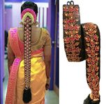 VAMA Fashion Bridal Poola Jada Hair Choti Jadai Billalu Kupullu Set Hair Ornaments For Women - Black