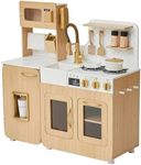 Teamson Kids - Little Chef Cyprus Medium Play Kitchen - Light Oak/White