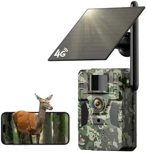 TKENPRO Trail Camera, 2K Cellular Trail Camera with Built in 4G SIM Card Unlimited Data Plan Game Camera, 0.2s Trigger Speed Trail Cameras with Night Vision Motion Activated Waterproof IP66 Trail Cam