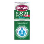 Benylin Mucus Cough Max Menthol Flavour, Helps to Clear Chest Mucus from Day 1, Cough Medicine for Adults, 100 mg/5 ml Oral Solution, 150 ml