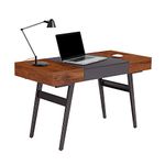 Techni Mobili Expandable Modern Storage Writing Desk, Mahogany