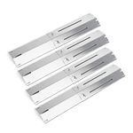 Hisencn Universal Adjustable Steel Heat Plate Shield, Heat Tent, Flavorizer Bar, Burner Cover, Flame Tamer for Brinkmann Charbroil Gas Grill, Extends from 11.75 up to 21 Inches, 4 Pack