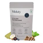 Miduty by Palak Notes Fit N Lean Protein Shake Low-Carb Protein Shake Sweetened with Xylitol & Stevia, Ashwagandha, Garcinia Cambogia, MCT Powder - Lean Protein for Weight Loss - 500 grams