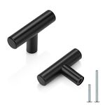 20 Pack Probrico Black Cabinet Handles T Bar Drawer Handles Stainless Steel Dresser Handles Door Handles for Cabinets Kitchen Cupboard Handles