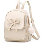 I IHAYNER Girls Bowknot Mini Backpacks PU Leather Women Fashion Backpack Shoulder Bags for Ladies Small Rucksack Teenagers