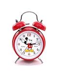 ZZTX FASHION Kids Cartoon Bedroom Alarm Clock Bedside Fading Night Light Music Wake Up Clock Cute Mini Travel Alarm Clock Silent Desk Alarm Clock Gift for Home Children Boys Girls Teens,Red