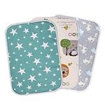 Baby Changing Pad Mat,3 Pcs Waterproof Baby Changing Mat Foldable Baby Change Pad 19.6''X27.5'' Reusable Washable Unisex Changing Mat Liners for Indoor,Outdoor,Travel