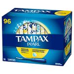 Tampax Pearl Unscented Tampons, Regular Absorbency (96 ct)