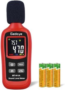 Noise Decibel Meter, Gedaye Sound Level Meter Range 35-135dBA, SPL Meter with A Weighted, Data Hold Max/Min, Fast/Slow, Color LCD Backlit Display, Noise Detector dB reader Monitor Audio Measure Device