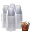 200 Clear Plastic Cups - 9 Ounce | Hard Disposable Cups | Plastic Wine Cups | Plastic Cocktail Glasses | Plastic Drinking Cups | Plastic Party Punch Cups | Bulk Party Cups | Wedding Tumblers