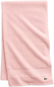 Lacoste Heritage Supima Serviette de Bain en Coton, Rose Clair, 76,2 x 137,2 cm