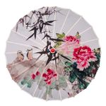 Parasol Chinese Style Classical Oil Paper Umbrella Rainproof Umbrella, Parasol Pendent Floral Mulitcolor Paper and Bamboo Painted Paper Parasol (I)