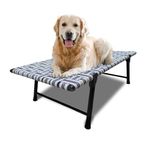 Gurukripa maruti traders Folding Bed for Pets Like Dogs, Cats and Other Pets with Strong Iron Frame for Indoor Outdoor Usage Size (42x24x12) inch with Strong Quality | Multicolour