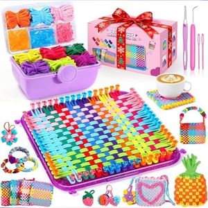 MIAOKE 478 Pcs Weaving Loom Kit, Includes Binding Needles and Colored Rings, Perfect for Making Handbags, Craft Potholders and Friendship Bracelets, Ideal Gift for Craft Enthusiasts