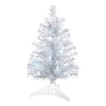 Hallmark Keepsake 18.75" Miniature Christmas Tree, Silver and White Pre-Lit, Gifts for Christmas Lovers