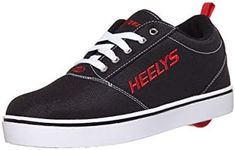 HEELYS Unisex-Adult GR8 Pro 20 Wheeled Heel Shoe, Black/White/Red, 4 Big Kid