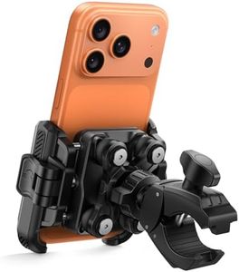 Lamicall Motorcycle Bike Phone Mount - [Dual Vibration Dampener] [Camera Friendly] Bike Phone Holder Handlebar Clamp, Bicycle Cell Phone Mount, iPhone 17 16 Pro Max, Galaxy S25 Ultra, 6-7.2" Phones