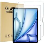 ProCase 2 Pack Screen Protector for iPad Air 11-Inch M2 2024 A2902 A2903 A2904, Tempered Glass Film Guard for iPad Air 11 -Clear