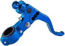 PRO CAKEN 7/8‘’ 22mm Universal Motorcycle CNC Short Stunt Clutch Lever Aluminum Alloy Clutch Handlebar Compatible with Most Motorcycles Dirt Bike-Blue