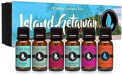 Island Getaway Gift Set of 6 Premium Fragrance Oils - Barrier Reef, Mountain Meets The Ocean, Beautiful Day, Caribbean Escape, Honolulu Sun, Mermaid - Eternal Essence Oils