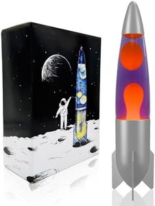 Liquid Motion Lamps,16 Inch Rocket Shaped Liquid Lamp,Liquid Motion Lamp for Kids Adults,Purple Liquid and Orange Wax,LABA Lamp,Birthday Gift for Boys Girls