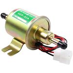 Universal Electric Fuel Pump 12V Transfer Inline Low Pressure Gas Diesel Gasoline Fuel Pump for Carburetor Lawnmower 2.5-4psi HEP-02A