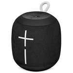 Ultimate Ears Wonderboom Portable Wireless Bluetooth Speaker, Thundering Bass, 360 Sound, Waterproof, Connect Two Speakers for Loud Hi-Fi, 10 Hour Battery Life, 100 ft Range - Phantom Black