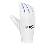 DSC Glider Cricket Batting Inner Gloves | Color: White | Size: Youth | Material: Cotton | for Men & Boys | Lightweight | Comfortable | Sweat Absorption | Better Grip | Elasticated Wristbands