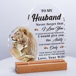 Gifts for Husband Cards, Husaband Birthday Gifts,Romantic Husband Gifts Plaque, Husband Wedding Anniversary Ideal Gifts from Wife, Engagement Gifts for Couples,Presents for Husband Cards