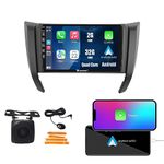 Kunfine Car CarPlay Android Auto Navigation Stereo GPS Radio Camera Display 9" IPS Touchscreen Headunit Tablet Media Player for Nissan Navara Np300 Frontier 2017-2021, if Applicable Quad Core 2G+32G