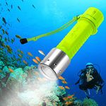 BlueFire Professional 1100 Lumen Diving Flashlight CREE XM-L2 Bright Submarine Light Scuba Safety Lights Waterproof Underwater Torch for Outdoor Under Water Sports