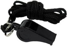 D.T. Systems Super-Pro Black Dog Training Whistle and Black Nylon Lanyard