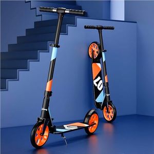Lifelong Kick Scooter with Adjustable Height|Aluminium Frame, Black, Orange, Adult