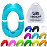 Teeth Mouth Guard Gum Shield Professional Mouthguard with Case Braces Sports MMA Boxing Rugby Hockey Martial Arts Karate Basketball Lacrosse Muay Thai Combat Contact Youth & Adult (Baby Blue)