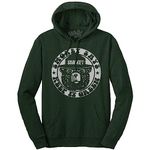 Tee Luv Men's Smokey Bear Hoodie - Keep It Green Hooded Smokey Bear Sweatshirt, Forest Green, L