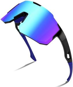 ZOUBEQI Lunettes de Vélo pour Homme et Femme, UV400 Lunette de Soleil Cyclisme Lunette Protection pour Course à Pied Cyclisme Pêche Conduite Golf Ski