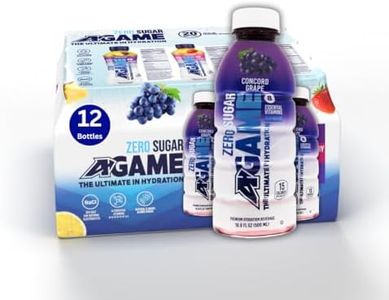 A-GAME Zero Sugar Sports Drink, Concord Grape Zero, Sugar FreNatural Flavors, Gluten Free & Keto Friendly, 16.9 Fl Oz (Pack of 12)