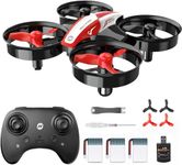 Holy Stone HS210 Kids Mini Drone for Beginners Adults, Indoor Outdoor RC Toy Quadcopter Plane for Boys Girls with Auto Hover, 3D Flip, 3 Batteries & Headless Mode, Great Toddler Gift, Red