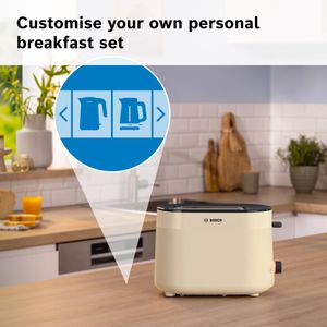 Bosch 2-Slice Toaster – Cream, MyMoment Collection