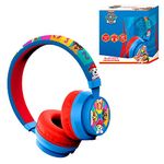 Paw Patrol 5.1 Bluetooth Wireless Headphones with Microphone, Adjustable Padded Ear Cushions, Rechargeable 10 Hours Play Time, Kids Friendly Stereo Sound, Childrens Sports Headphones